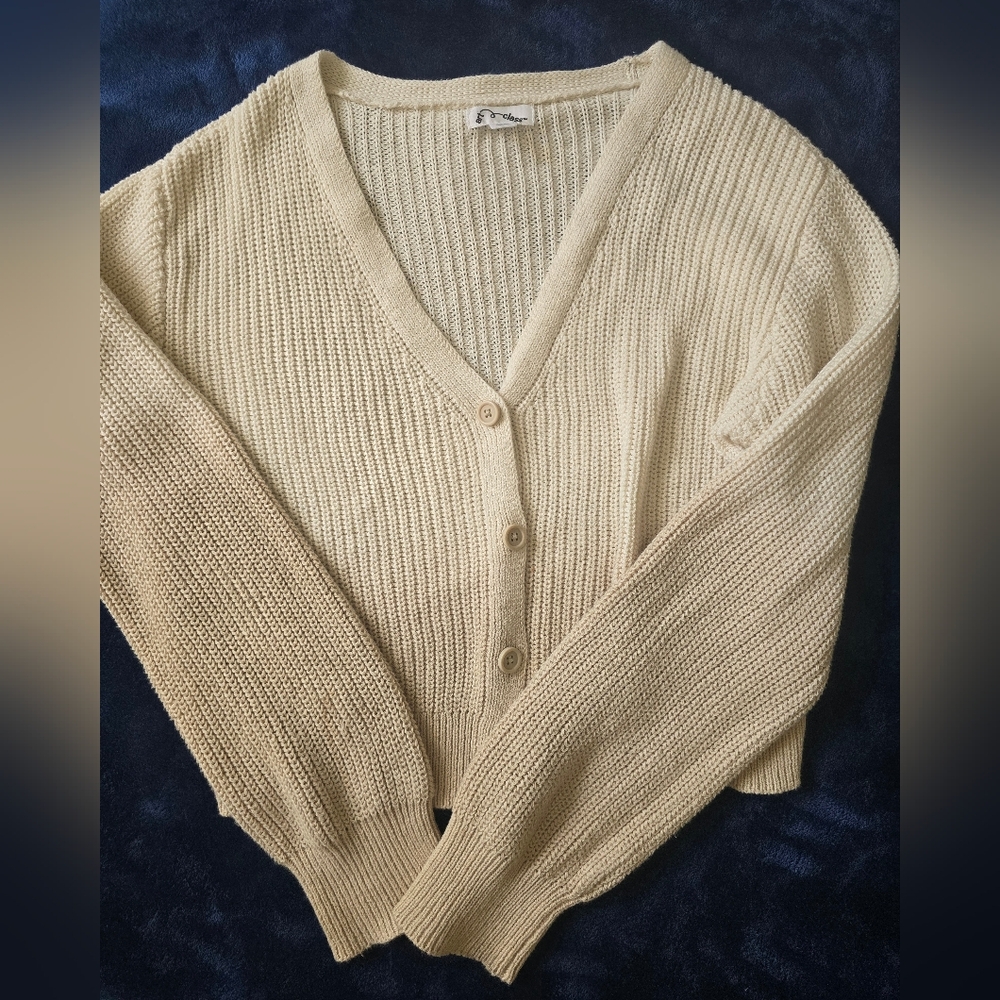 Art Class Cream Knit Cardigan